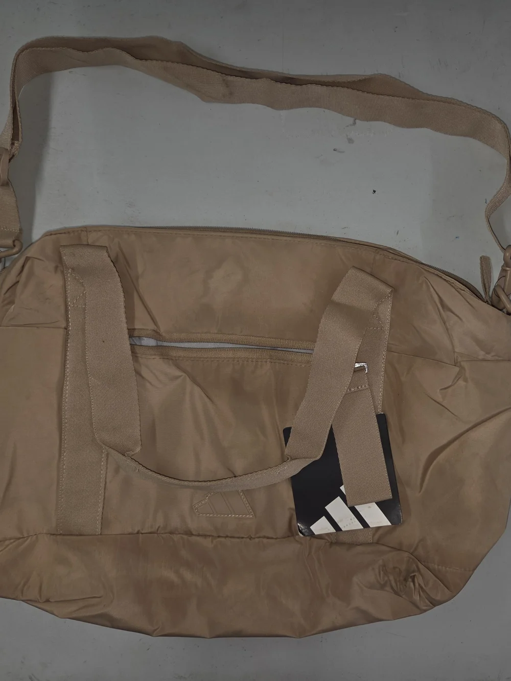 adidas Tan Men's Duffel Bag with Adjustable Shoulder Strap